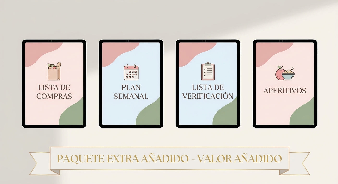 Sistema de Viandas Sin TACC para Niños y Adolescentes (Plan + 4 Bonos)